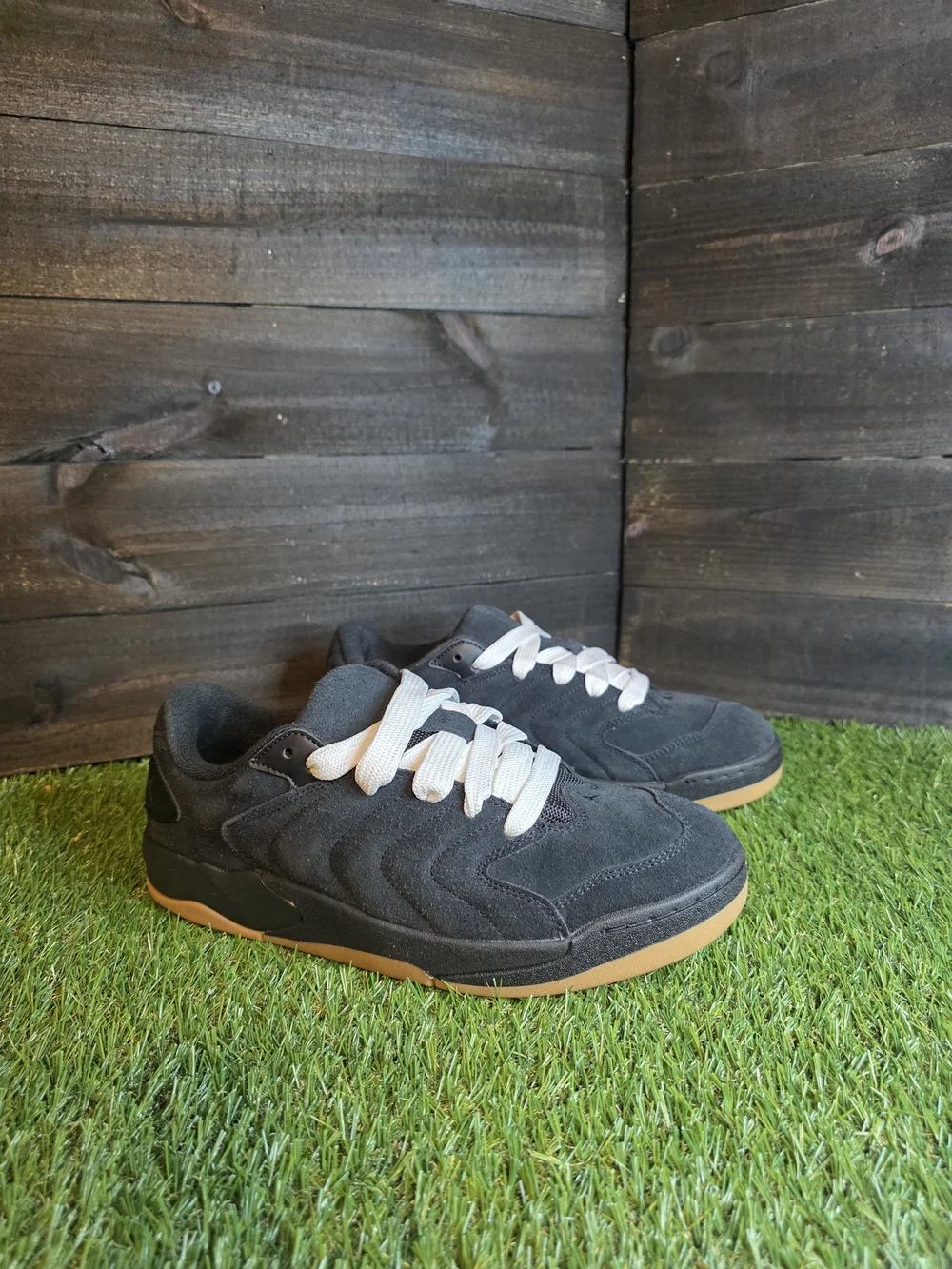 Nike Black Suede Athletic Shoes with Gum Sole